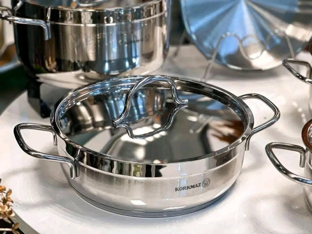 Set de Casseroles Korkmaz – 9 Pièces en Acier Inoxydable 18/10 – Image 2