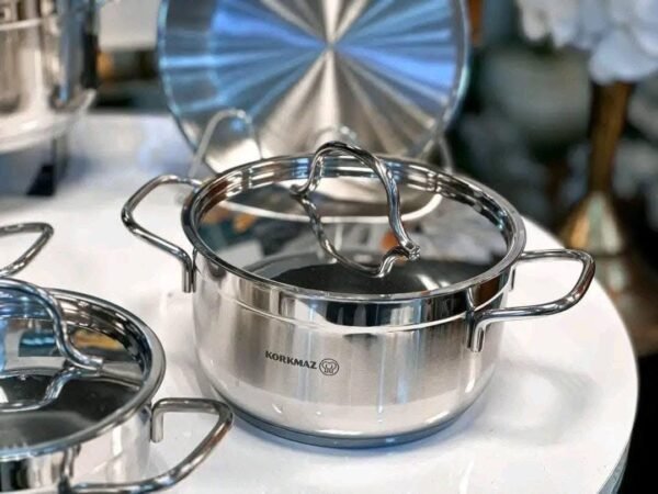 Set de Casseroles Korkmaz – 9 Pièces en Acier Inoxydable 18/10 – Image 4