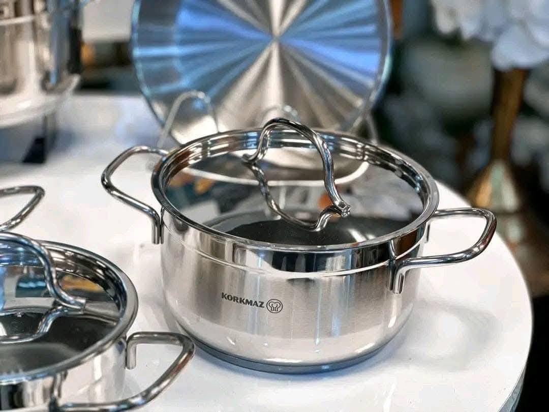 Set de Casseroles Korkmaz – 9 Pièces en Acier Inoxydable 18/10 – Image 4