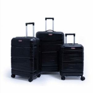 Set de 3 valises Titou incassables à roues démontables – Noir