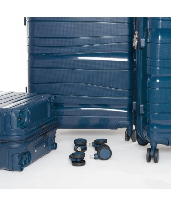 Set de 3 valises Titou incassables à roues démontables – Turquoise – Image 2