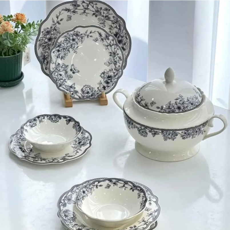 Service de Table 26 Pièces en Porcelaine