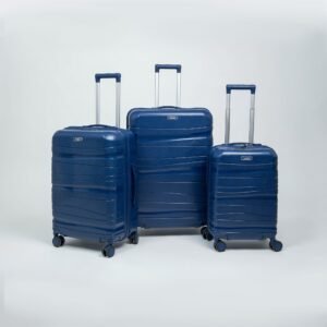Set de 3 valises Titou incassables roues démontable - Bleu marine