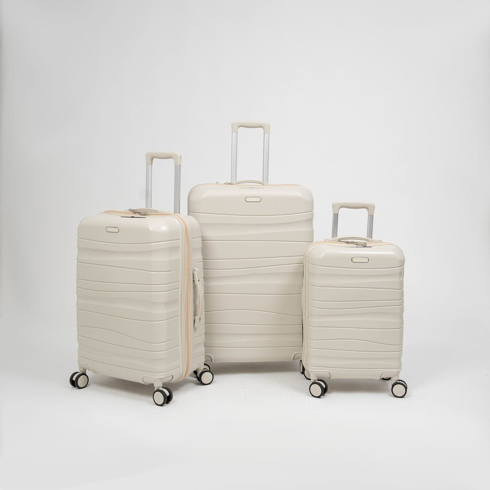 Set de 3 valises Titou incassables à roues démontables – Blanc Sale