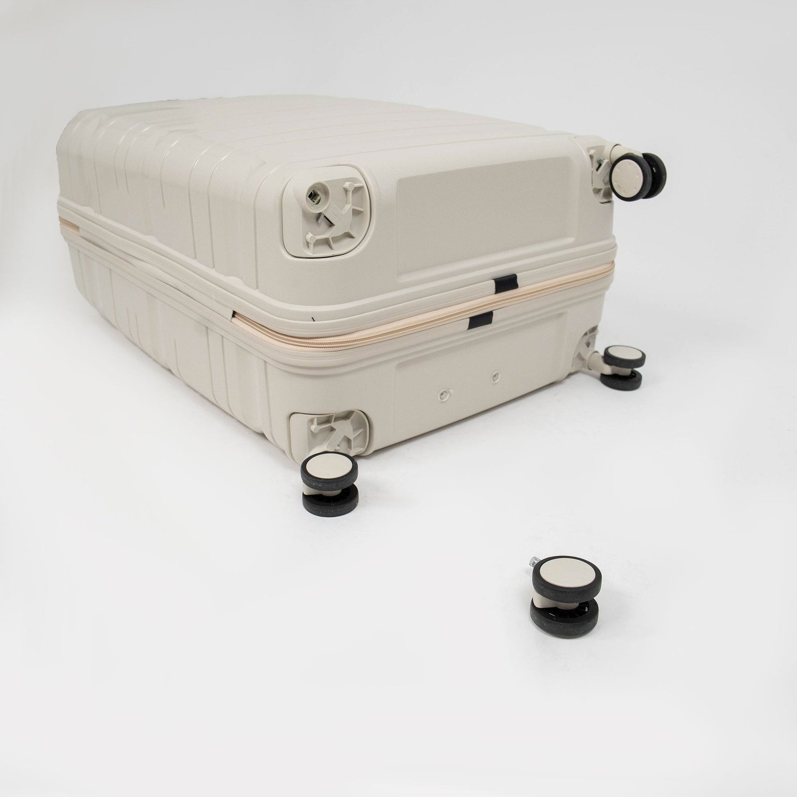 Set de 3 valises Titou incassables à roues démontables – Blanc Sale – Image 6