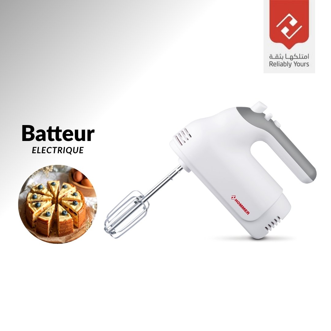 Batteur électrique Hommer 300 Watts – 5 vitesses + Turbo
