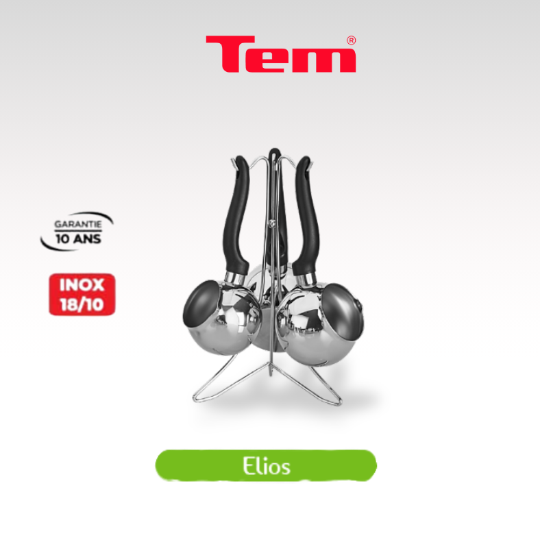 Set de 3 Pots à Café Turcs en Inox - Tem Elios