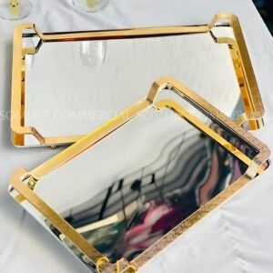 Set de 2 Plateaux en Inox 18/10 – Élégance et Qualité Supérieure