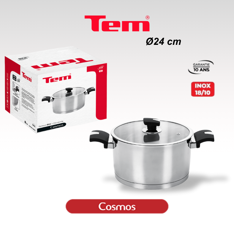 Faitout 24 cm – Inox 18/10 - Tem cosmos