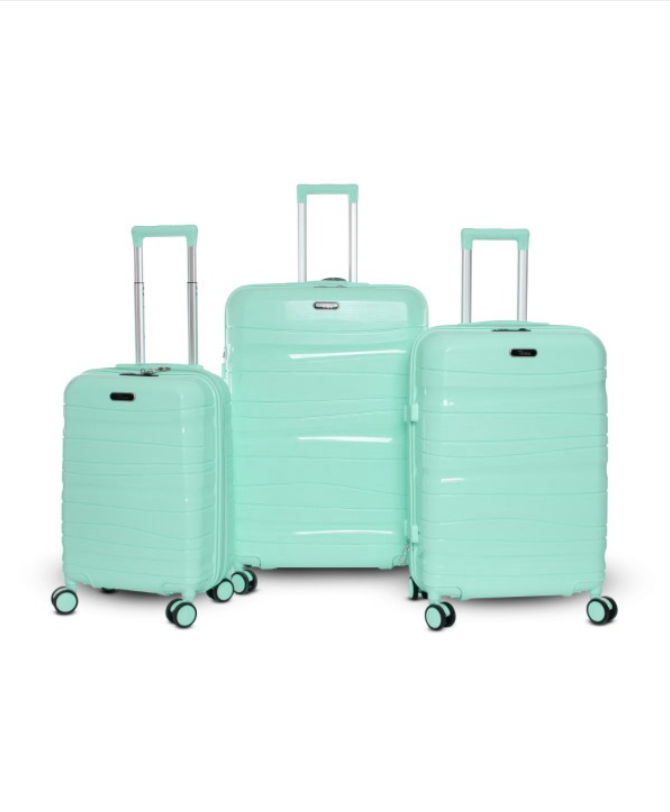 Set de 3 valises Titou incassables à roues démontables – Verre Chewing-gum