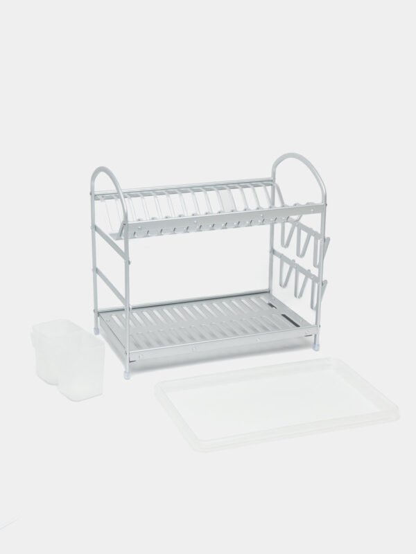 Égouttoir à Vaisselle 2 Étages en Aluminium Taille M – Compact et Élégant – Image 2