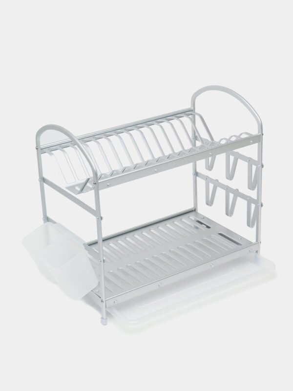 Égouttoir à Vaisselle 2 Étages en Aluminium Taille M – Compact et Élégant