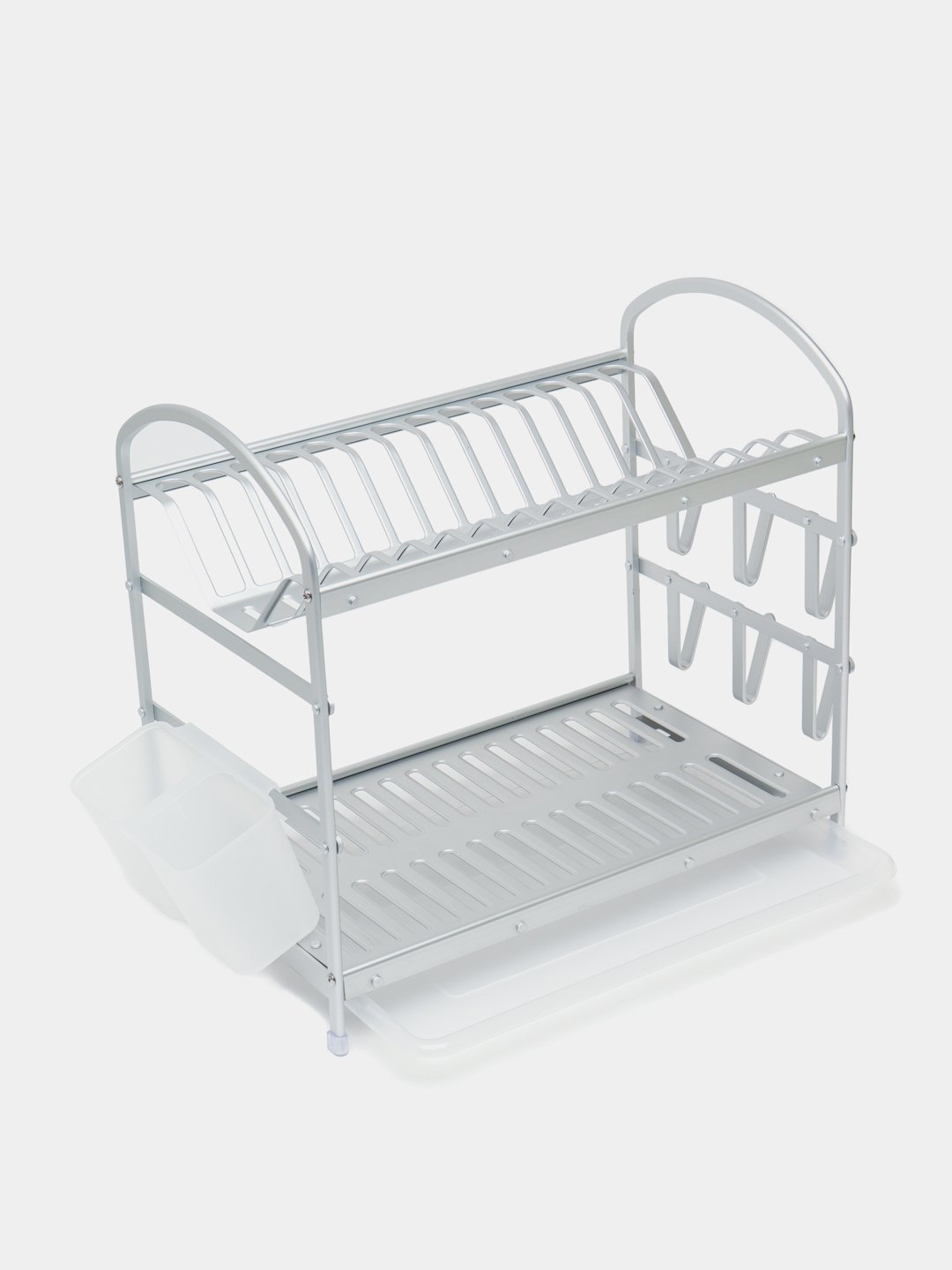 Égouttoir à Vaisselle 2 Étages en Aluminium Taille M – Compact et Élégant