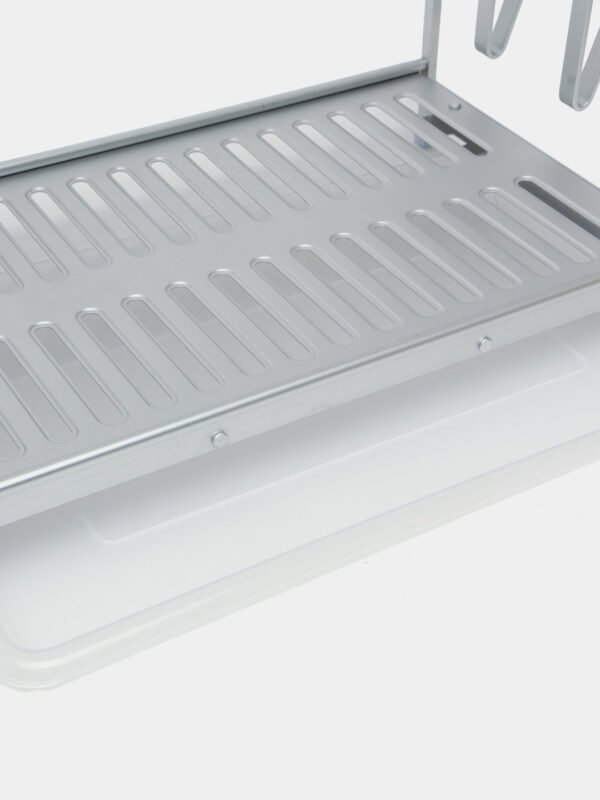 Égouttoir à Vaisselle 2 Étages en Aluminium Taille L – Grande Capacité et Design Moderne – Image 3
