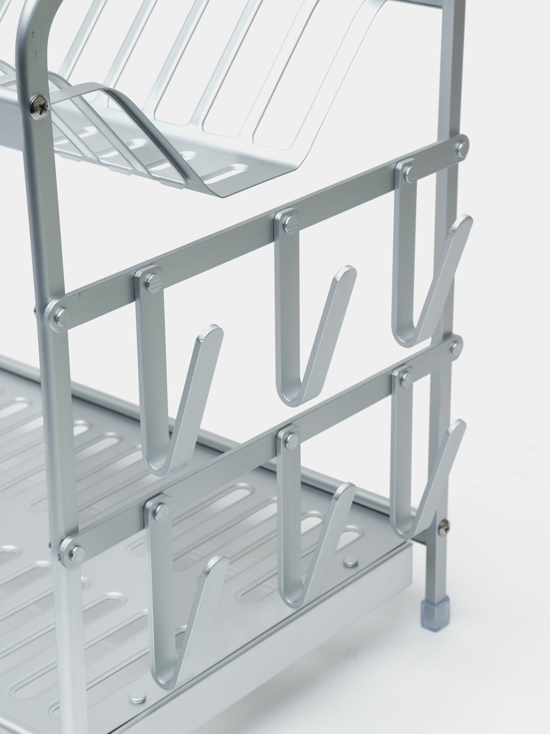 Égouttoir à Vaisselle 2 Étages en Aluminium Taille L – Grande Capacité et Design Moderne – Image 2