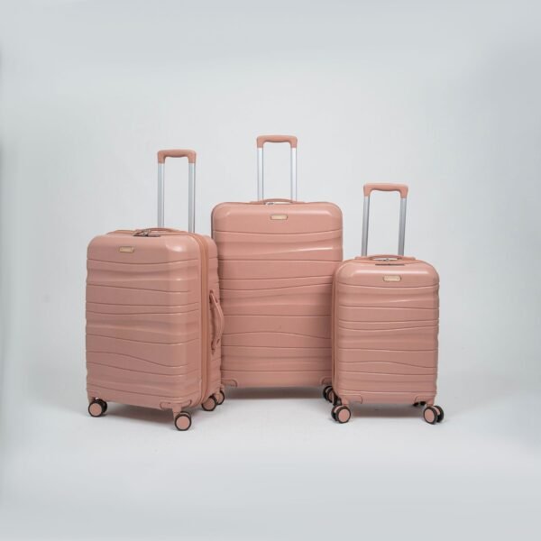 Set de trois valises avec roues démontables - Titou - Saumon
