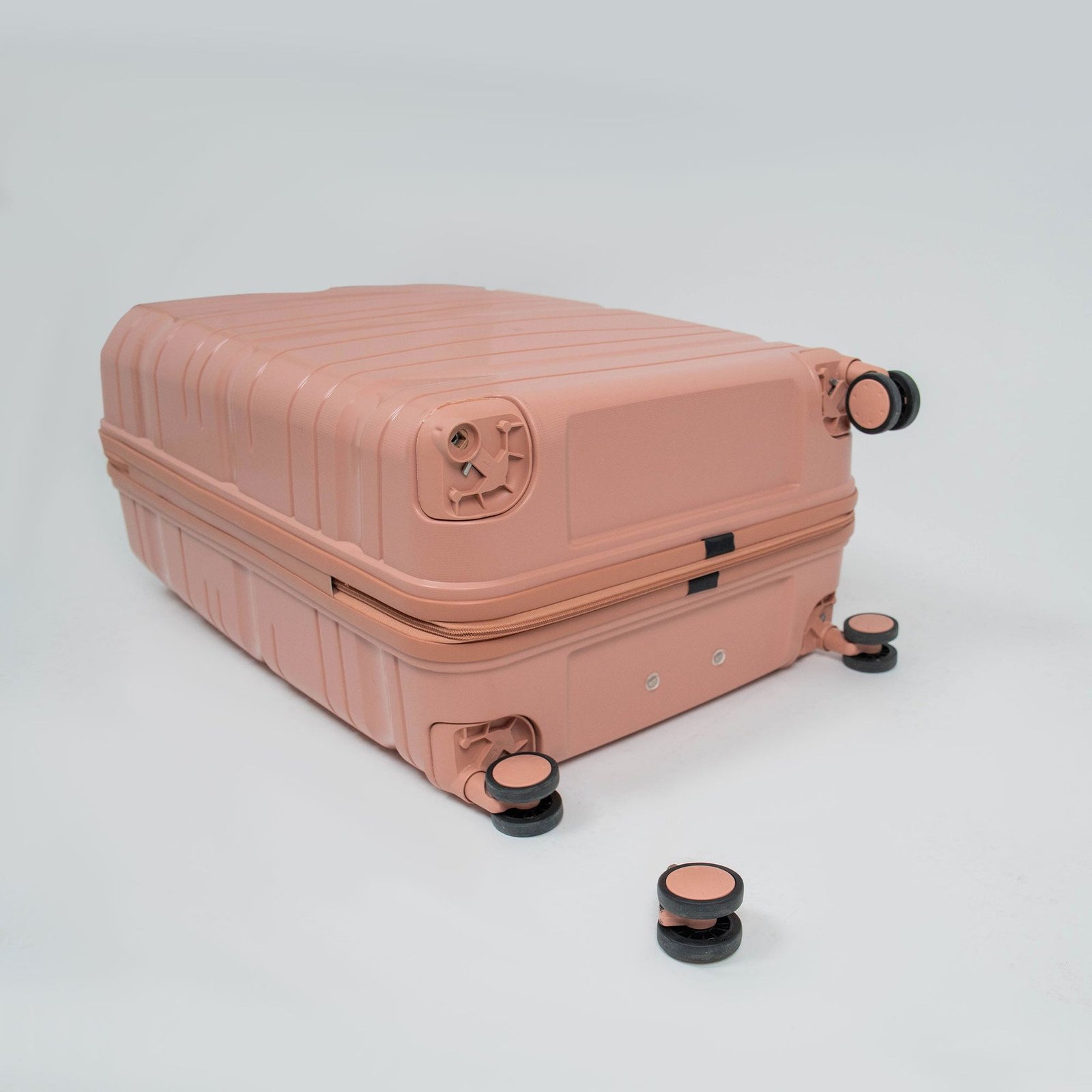 Set de trois valises avec roues démontables - Titou - Saumon – Image 13