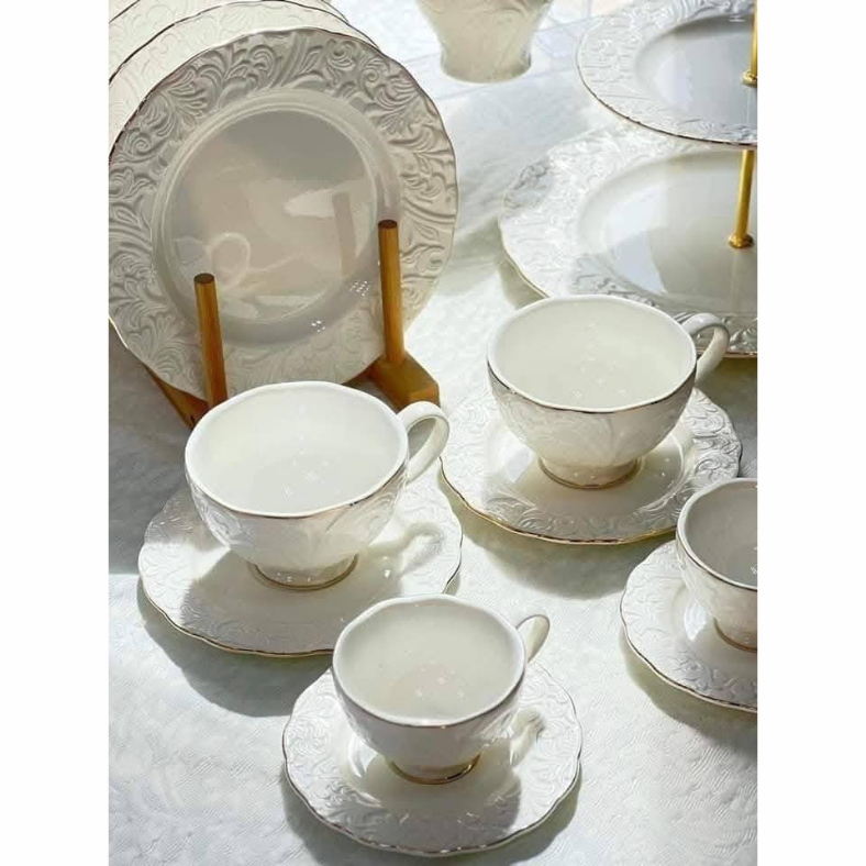 Pack Gâteau en Vraie Porcelaine 38 Pièces Design Afghan Modèle de Luxe – Image 3