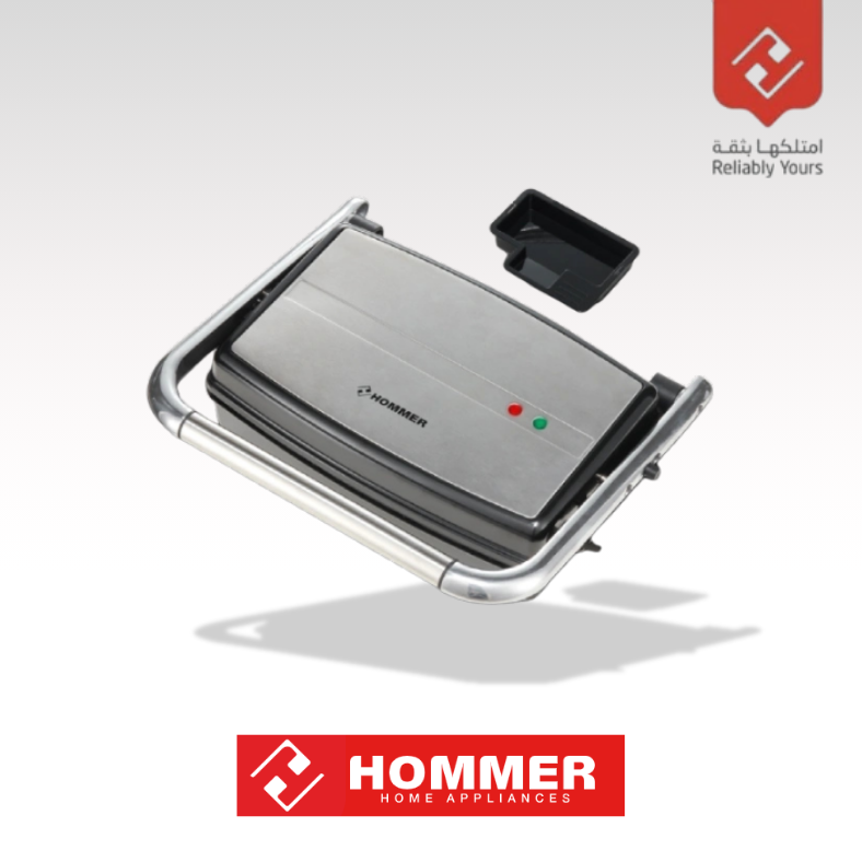 Appareil Panini-Grill Hommer Grand Modèle 1500W Inox – Silver – Image 2