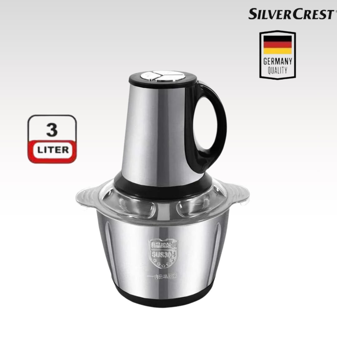 Hachoir Électrique Silver Crest 3L – 1200W – Robot Multifonction 7