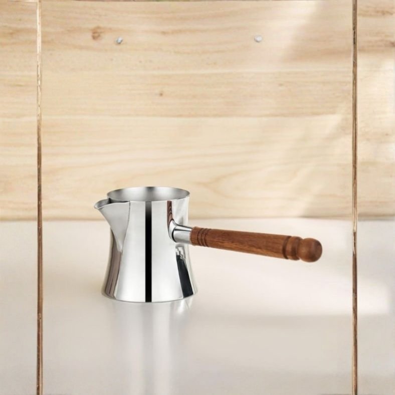 Zazwa en acier inoxydable 500 ml Sama – Modèle de luxe avec manche en bois