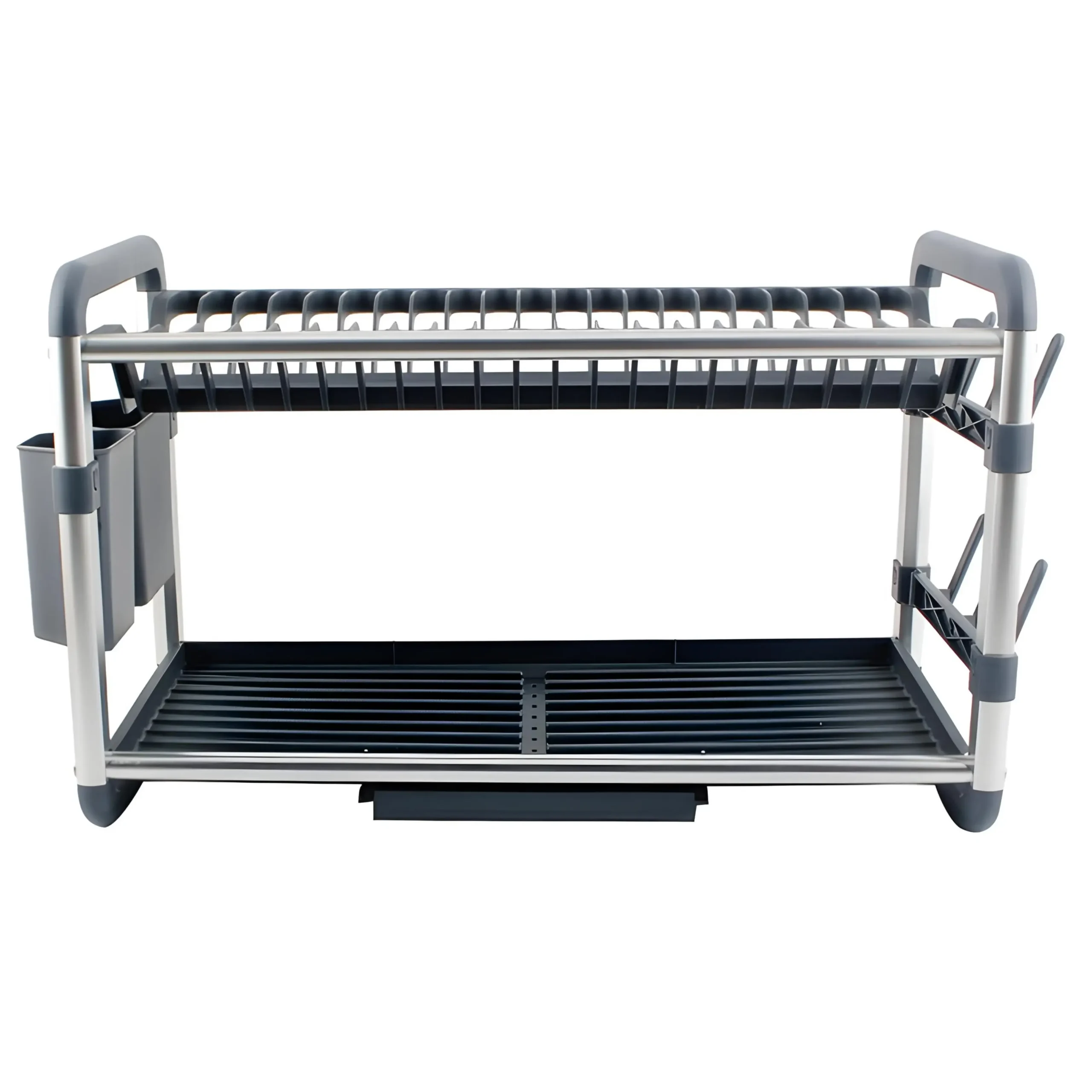 Égouttoir de Vaisselle 2 Étages en Aluminium – Silver – Image 3
