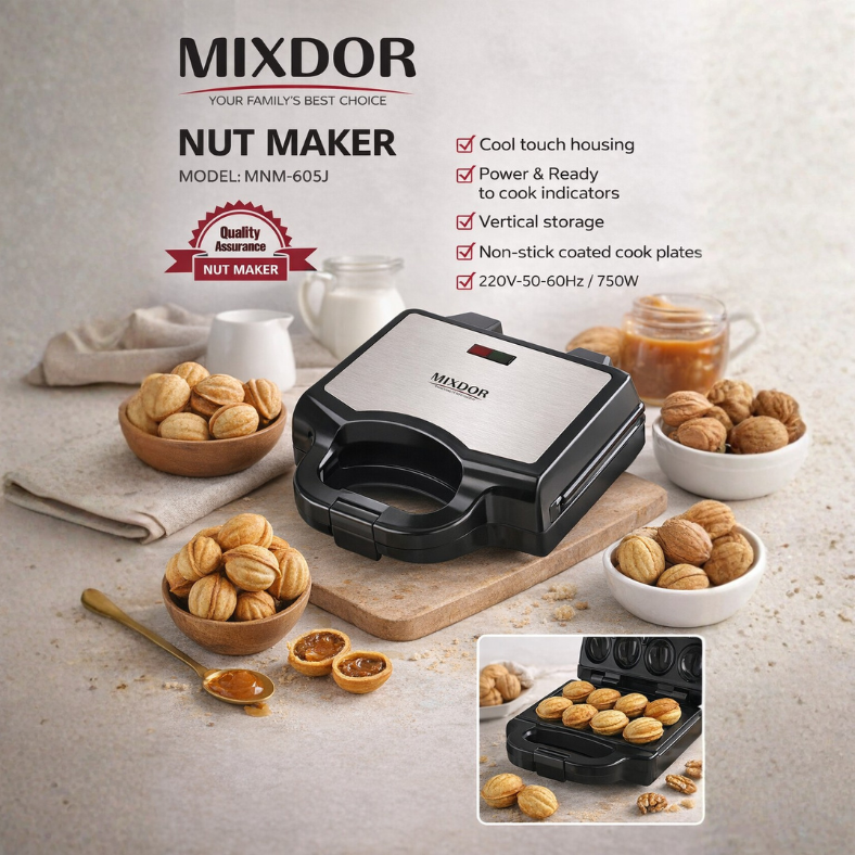 MIXDOR Nut Maker MNM-605J – Machine à biscuits noix électrique 750W