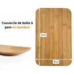 Ensemble de Rangement de Cuisine 4 Pièces en Acier au Carbone avec Couvercles en Bambou – Image 3