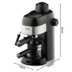 Machine à café RAF Expresso Italienne avec mousseur à lait – 240 ml – Image 5