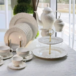 Pack Gâteau en Vraie Porcelaine 38 Pièces Design Afghan Modèle de Luxe