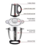 Hachoir Électrique Silver Crest 3L – 1200W – Robot Multifonction 7 – Image 3