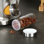Tourniquet à épices 360° inox avec 12 pots en verre – rangement cuisine pratique – Image 3