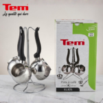 Set de 3 Pots à Café avec support en Inox 18/10 - Tem Elios
