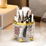 Porte-Brosse de Maquillage Rotatif avec Couvercle – Image 2