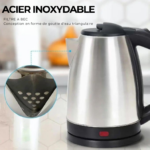 Bouilloire électrique TASAAHILE 1500 W - 2L - Acier Inoxydable (OG-311) – Image 2