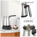 Bouilloire Électrique Turque 0.5L Sans Fil – Base Rotative 360° en Acier Inoxydable – Image 2