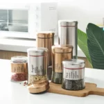 Set de 3 Pots de Rangement Multifonction pour Épices et Aliments
