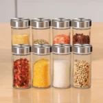 Support à épices rotatif en acier inoxydable, organisateur de cuisine pour épices, tourné – Image 3