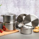 Batterie de cuisine ARSHIA 8 Pièces en acier inoxydable