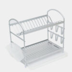 Égouttoir à Vaisselle 2 Étages en Aluminium Taille M – Compact et Élégant