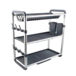 Égouttoir de Vaisselle 3 Étages en Aluminium – Silver – Image 4