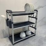 Égouttoir de Vaisselle 3 Étages en Aluminium – Silver – Image 6