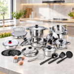 Batterie de cuisine inox 29 pièces AURO LAER