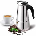 Cafetière Italienne Expresso En Acier Inoxydable – 6/9 Tasses