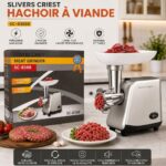 Hachoir à Viande Électrique 1800 W en Inox