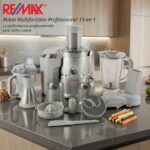 Robot Multifonction Remax 15 en 1, 450W – Blender, Hachoir & Centrifugeuse