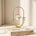 Sculpture Arche Dorée & Sphère Cristal | Déco Luxe – Image 2