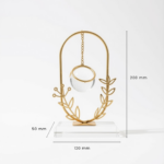 Sculpture Arche Dorée & Sphère Cristal | Déco Luxe – Image 3