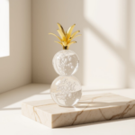 Cristal à Bulles & Feuillage Doré | Déco Luxe – Image 2