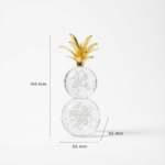 Cristal à Bulles & Feuillage Doré | Déco Luxe – Image 3